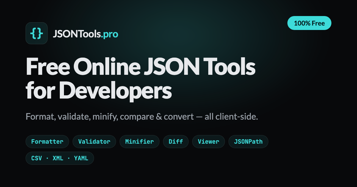 Free Online JSON Tools for Developers | JSONTools.pro